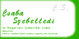 csaba szebelledi business card