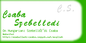 csaba szebelledi business card